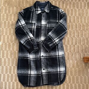 GAP Monochrome Plaid Utility Jacket